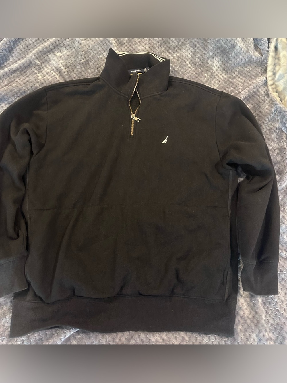 Good Condition Men’s Nautica szXL Black 3/4 zip pullover sweatshirt